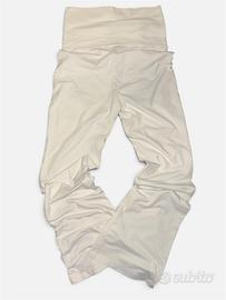 Leggings bianchi a vita alta e gamba larga XS/S