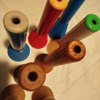 LOTTO DI 20 BOBINE IN LEGNO