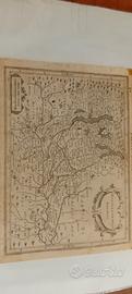 antica mappa ducato di Milano rarissima 