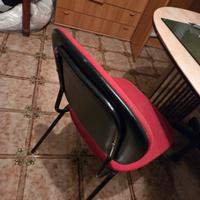 sedia ufficio  tessuto rosso