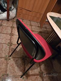 sedia ufficio  tessuto rosso
