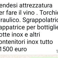 attrezzatura x fare vino