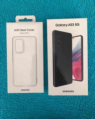 Samsung Galaxy A53 5G black + Soft Clear Cover