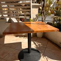 Tavolo  in legno con gambe in ferro