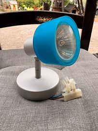 Faretto vintage ikea anni 90/2000 desing pop blu