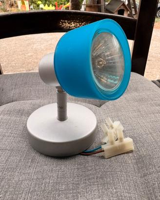 Faretto vintage ikea anni 90/2000 desing pop blu