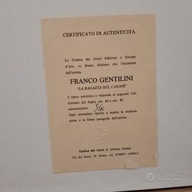quadro Franco Gentilini originale con cornice