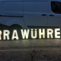 Insegna Luminosa Anni 50 BIRRA WUHRER Neon Vetro