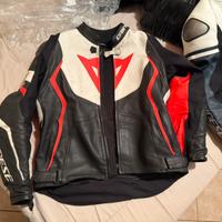 Giacca moto in pelle DAINESE + paraschiena