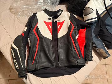 Giacca moto in pelle DAINESE + paraschiena