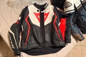 Giacca moto in pelle DAINESE + paraschiena