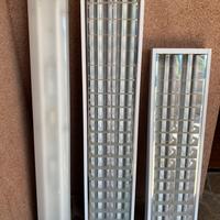 Plafoniere neon, telaio bianco