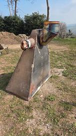 Cappa in ferro per camino/forno