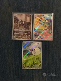 Carte Pokémon set avventure insieme 3full art rare