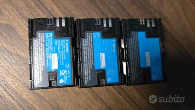 3x batterie originali Canon LP-E6