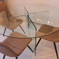 tavolo rotondo in vetro 