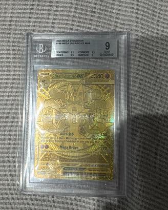 pokemon mega lucario ex #188 bgs 9 mint EN