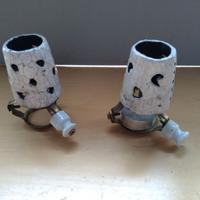 Bugie in ceramica Raku bianche