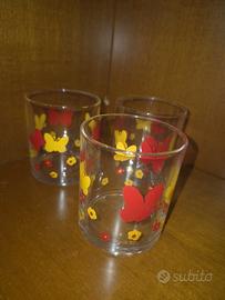 SET BICCHIERI CON FARFALLE THUN