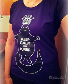 T-Shirt Keep Calm and Purrr, Fruit of the Loom, L