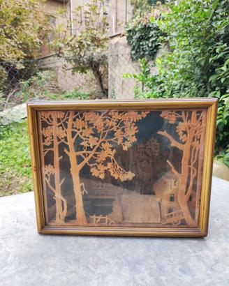 teca legno diorama 