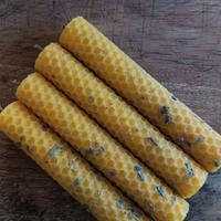Candele fatte a mano 100% cera d'api con lavanda