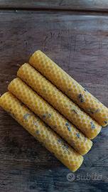 Candele fatte a mano 100% cera d'api con lavanda