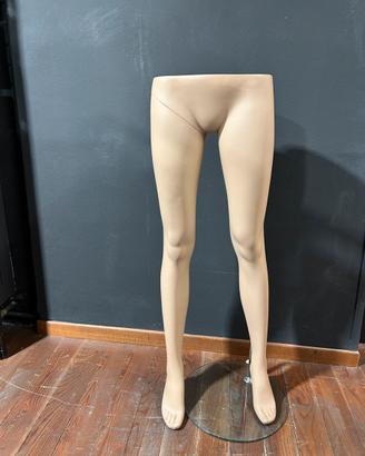Manichino gambe donna  su base in vetro