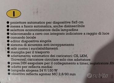 proiettore  diapositive 5x5