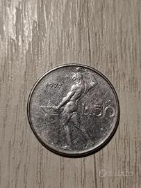 Moneta da 50 lire del 1977