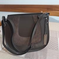  borsa in pelle e camoscio 
