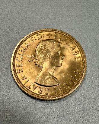 Sterlina oro 1958 - Elisabetta II – Fiocchetto