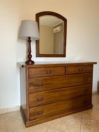 Trittico camera da letto in noce massello