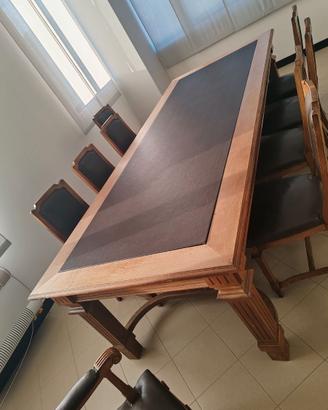 TAVOLO 3metri x 1,2+2sedie con brac.+9senza brac.