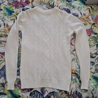 Maglione bianco girocollo 