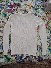 Maglione bianco girocollo 