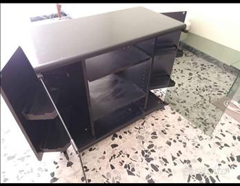 mobile porta tv con ripiani  nero