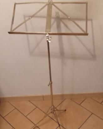 Leggio in metallo pieghevole e cromato
