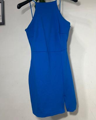 Vestito corto blu elettrico