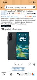 Galaxy A36 5G 256GB SIGILLATO