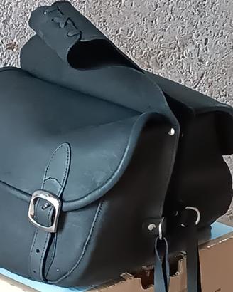 Bisacce cuoio nero Umbria Equitaziome