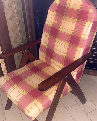 Sedia sdraio in legno