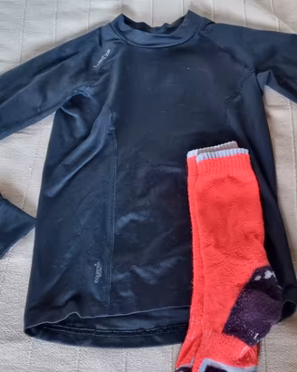 Maglia termica sci Dechatlon Wedze tg 8/9 anni