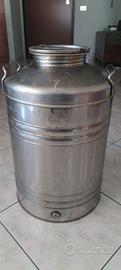 Fusto cisterna bidone olio inox 50 litri Sansone