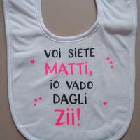 bavaglino per neonati scritta simpatica 