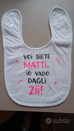 bavaglino per neonati scritta simpatica 