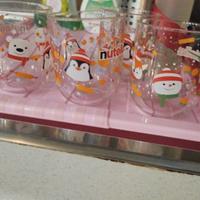 bicchieri acqua Nutella natalizi