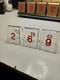 set 3 pz segnalino numero tavolo in plexiglass
