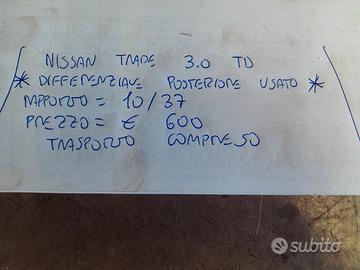 Differenziale posteriore usato nissan trade 3.0 td