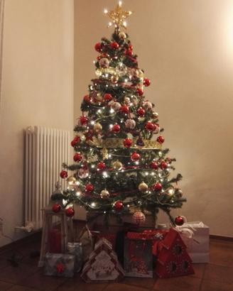 Albero di Natale con palline e stella